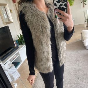 Faux fur vest